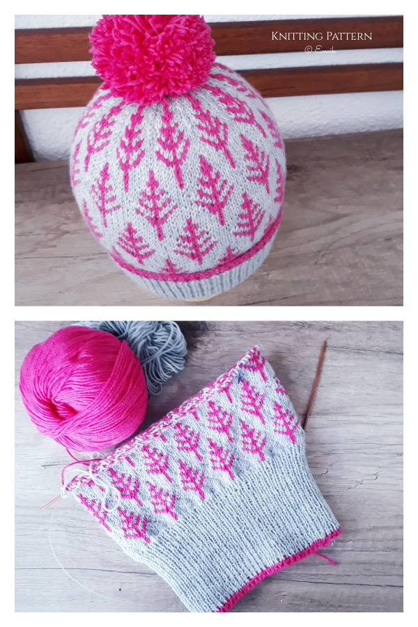 Fair Isle Deep Woods Toque Hat Knitting Pattern