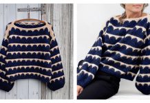Robinia Print Pullover Sweater Knitting Pattern