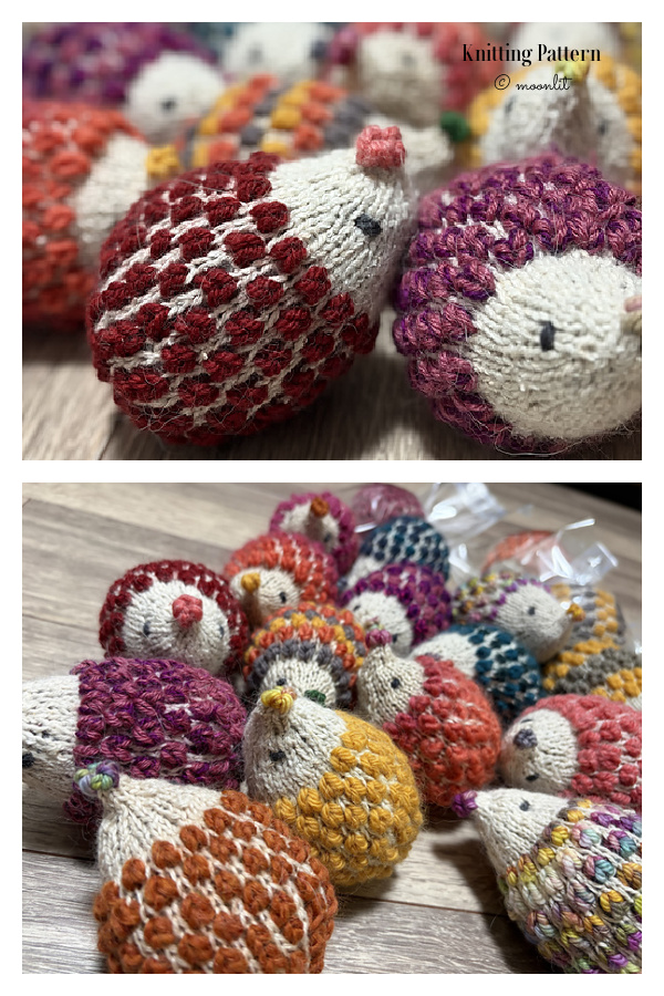 Scrap Yarn Hedgehog Knitting Pattern
