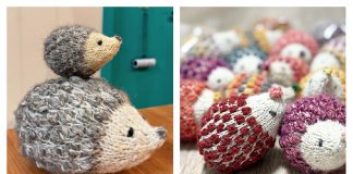 Scrap Yarn Hedgehog Knitting Pattern