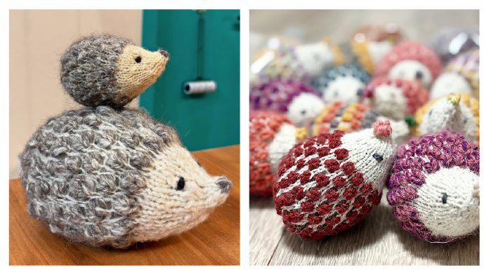 Scrap Yarn Hedgehog Knitting Pattern
