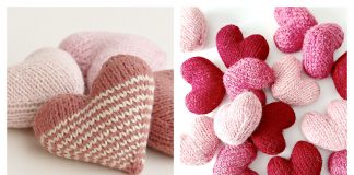 Valentine Stuffed Heart Knitting Patterns