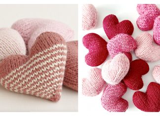 Valentine Stuffed Heart Knitting Patterns