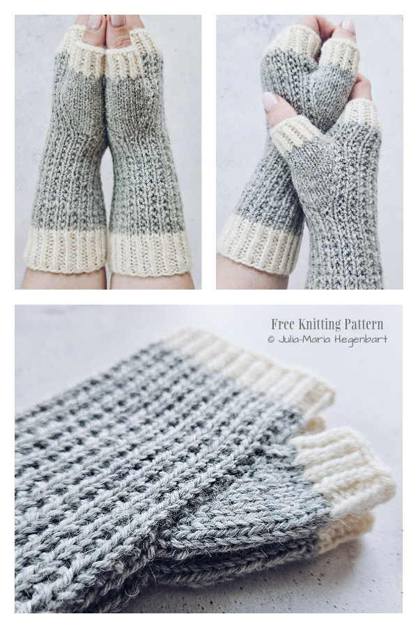 Warm Hands Fingerless Gloves Free Knitting Pattern