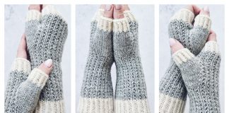 Warm Hands Fingerless Gloves Free Knitting Pattern