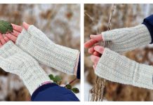 Frozen Falls Fingerless Gloves Free Knitting Pattern