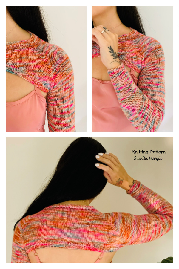 Sleeve Vibes Shrug Crop Sweater Knitting Pattern Sleeve Vibes Shrug Crop Sweater Knitting Pattern