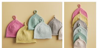 Top Knot Baby Hat Free Knitting Pattern