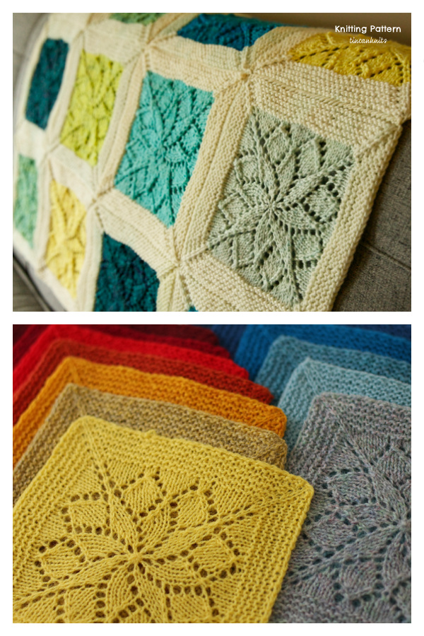 Vivid Lace Flower Baby Blanket Knitting Pattern