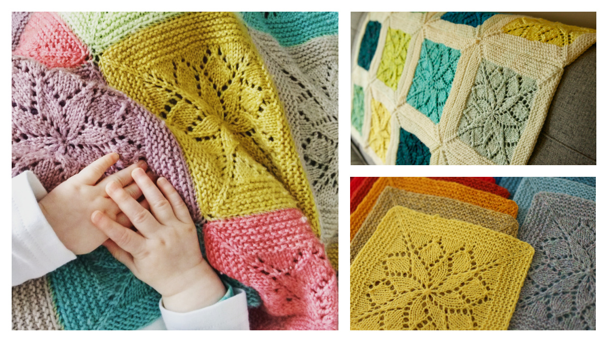 Vivid Lace Flower Baby Blanket Knitting Pattern - Knitting Pattern