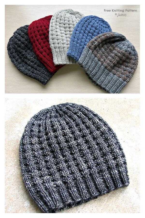 Waffle Hat Free Knitting Pattern Waffle Hat Free Knitting Pattern