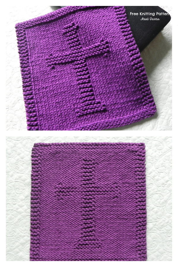 Christian Cross Washcloth Free Knitting Pattern