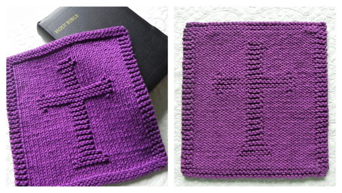 Christian Cross Washcloth Free Knitting Pattern Christian Cross Washcloth Free Knitting Pattern