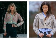 Cropped Frost Lines Cardigan Knitting Pattern