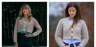 Cropped Frost Lines Cardigan Knitting Pattern