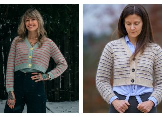 Cropped Frost Lines Cardigan Knitting Pattern Cropped Frost Lines Cardigan Knitting Pattern