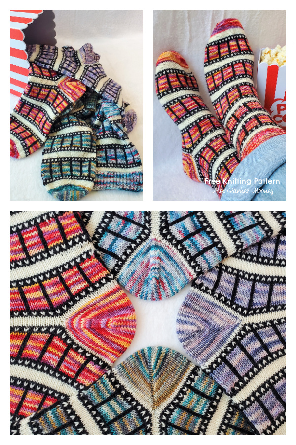 Film Reel Socks Free Knitting Pattern