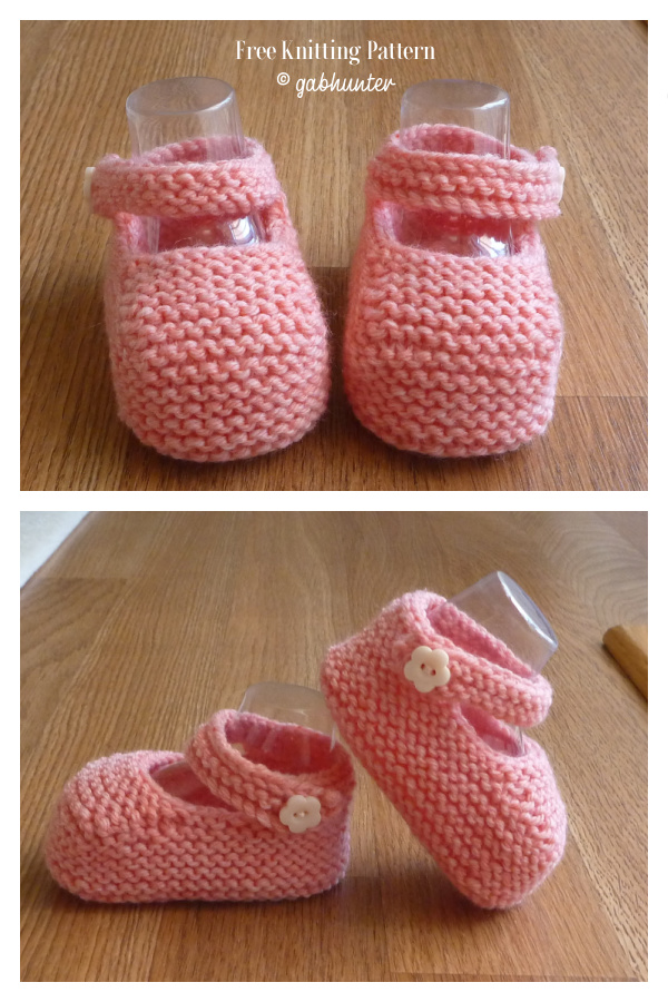 Garter Stitch Baby Booties Free Knitting Pattern