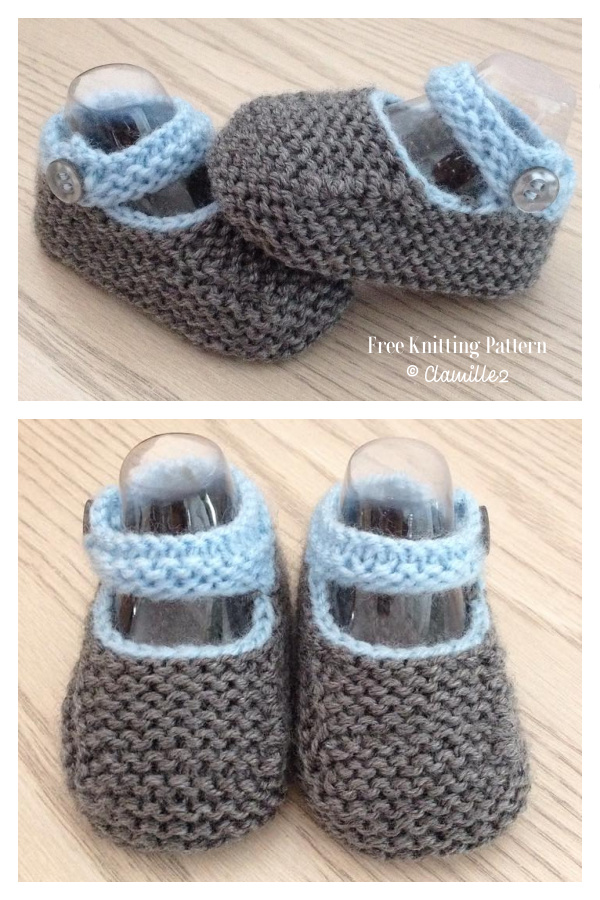 Garter Stitch Baby Booties Free Knitting Pattern