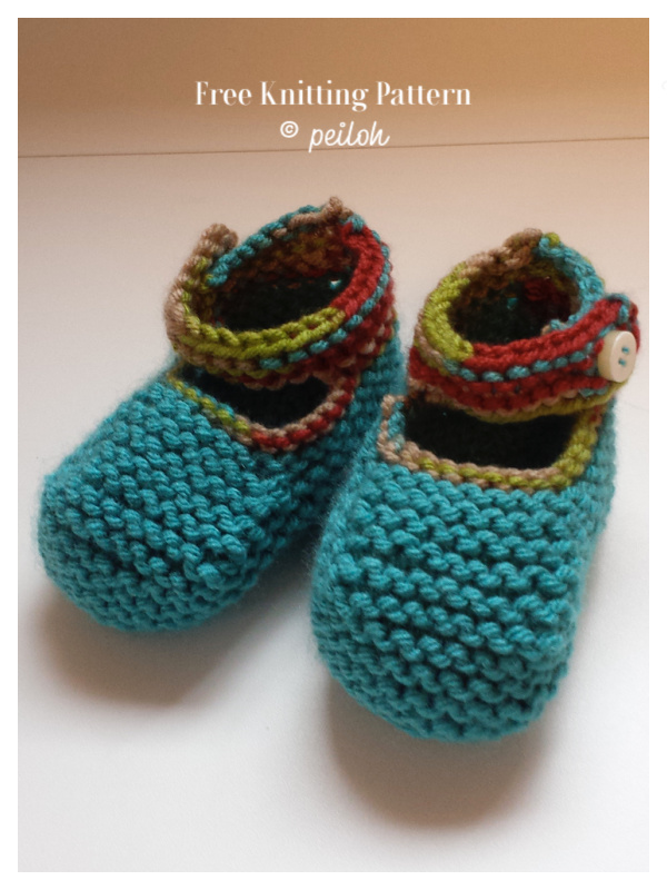 Garter Stitch Baby Booties Free Knitting Pattern
