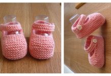 Garter Stitch Baby Booties Free Knitting Pattern
