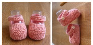 Garter Stitch Baby Booties Free Knitting Pattern