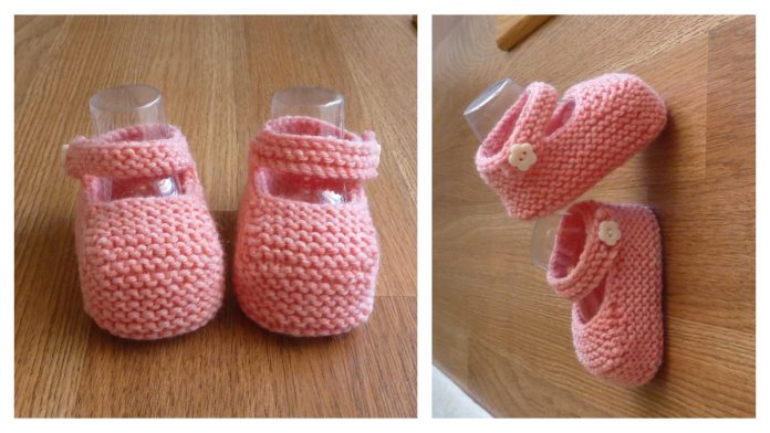 Garter Stitch Baby Booties Free Knitting Pattern