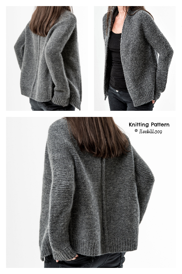 MARMOR Garter Stitch Cardigan Knitting Pattern