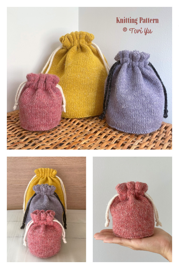 Drawstring Purl Pouch Knitting Pattern Drawstring Purl Pouch Knitting Pattern