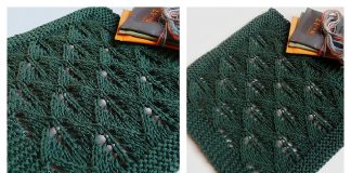 Leaf Lace Washcloth Free Knitting Pattern