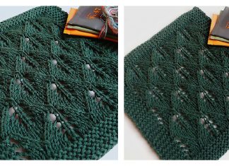Leaf Lace Washcloth Free Knitting Pattern