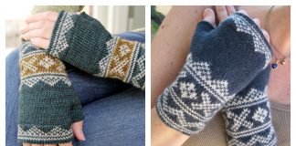 Lusekofte-sque Mitts Free Knitting Pattern