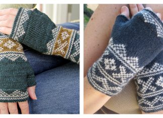 Lusekofte-sque Mitts Free Knitting Pattern