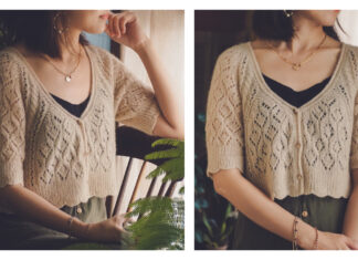 Crop Milly Cardigan Knitting Pattern Crop Milly Cardigan Knitting Pattern