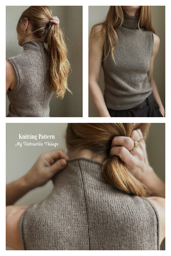 High Neck Camisole Knitting Pattern