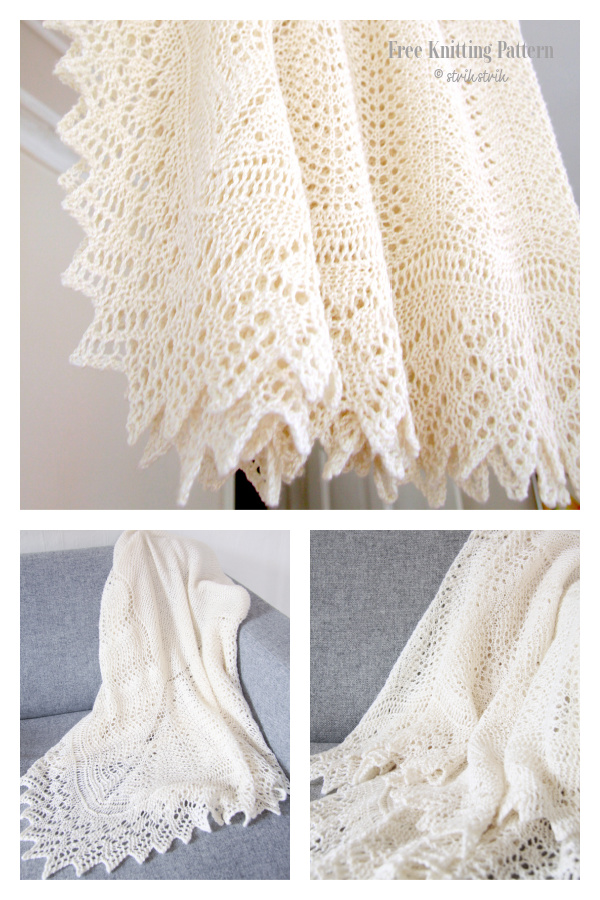 Silky Lace Baby Blanket Free Knitting Pattern