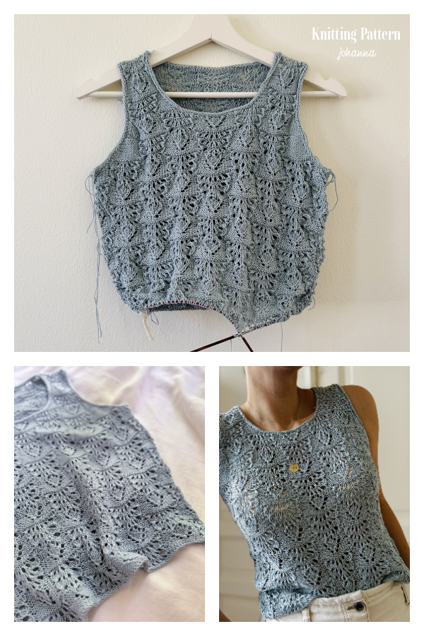 Sleeveless Summer Pierre Top Knitting Pattern