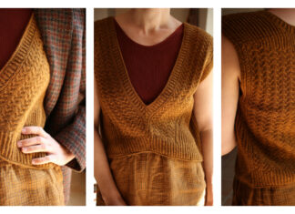 V-Neck Wusai Vest Knitting Pattern Wusai Vest Knitting Pattern