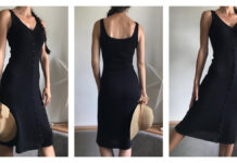 Reversible V-neck Melides Dress Knitting Pattern Reversible V-neck Melides Dress Knitting Pattern