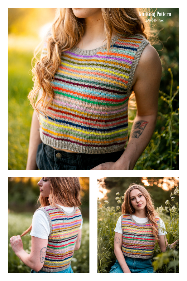 Scrap Yarnkeeper Vest Knitting Pattern