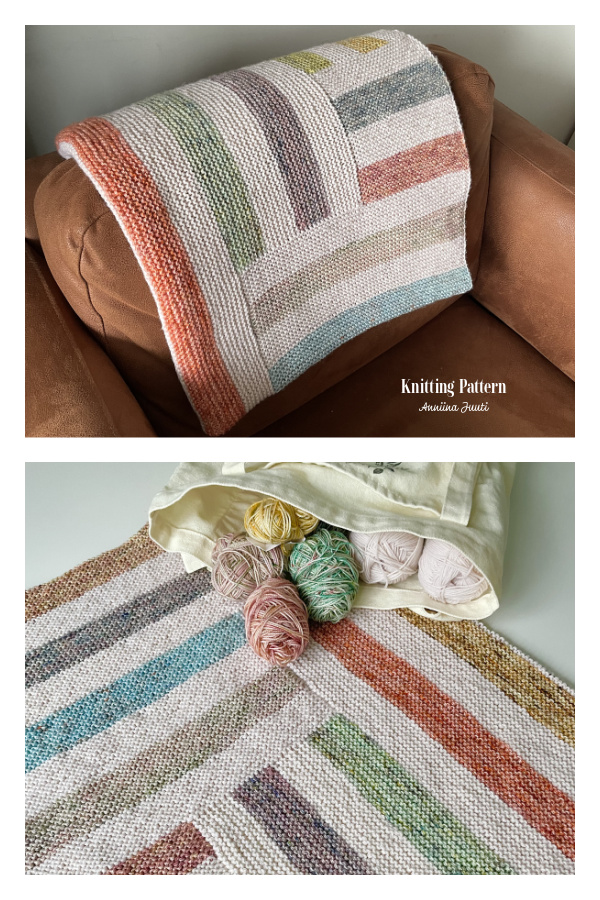 Scrappy Zigzag Zen Blanket Knitting Pattern
