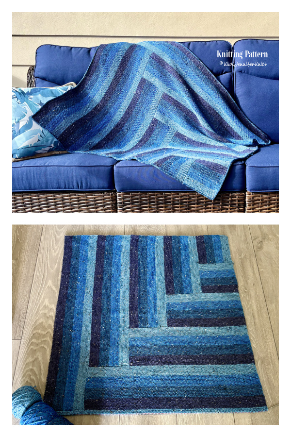 Scrappy Zigzag Zen Blanket Knitting Pattern