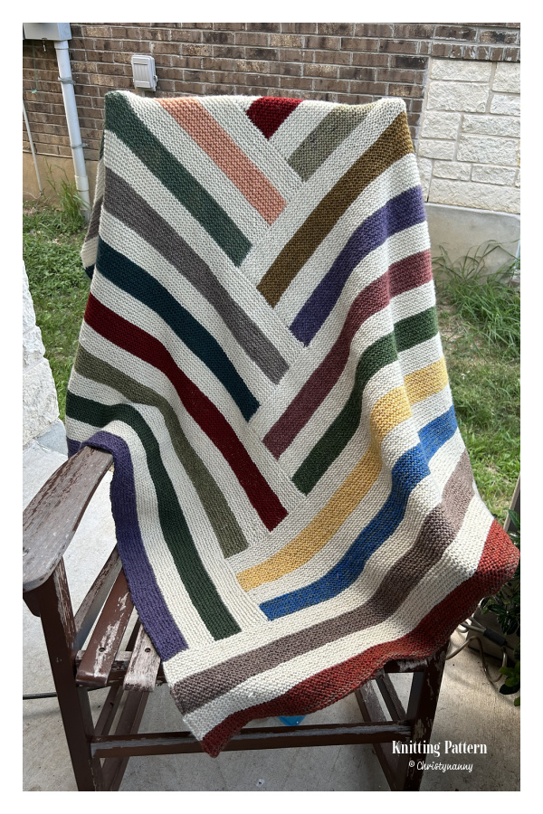 Scrappy Zigzag Zen Blanket Knitting Pattern