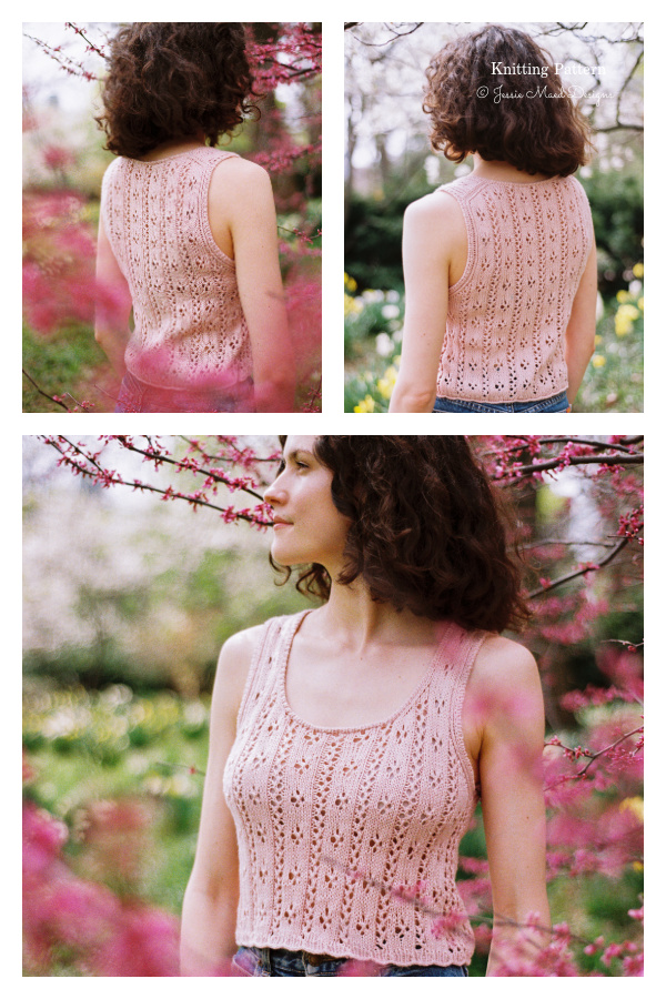 Lace Petite Pointelle Tank Top Knitting Pattern