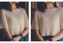 Lyra Tee Crop Summer Top Knitting Pattern Lyra Tee Crop Summer Top Knitting Pattern