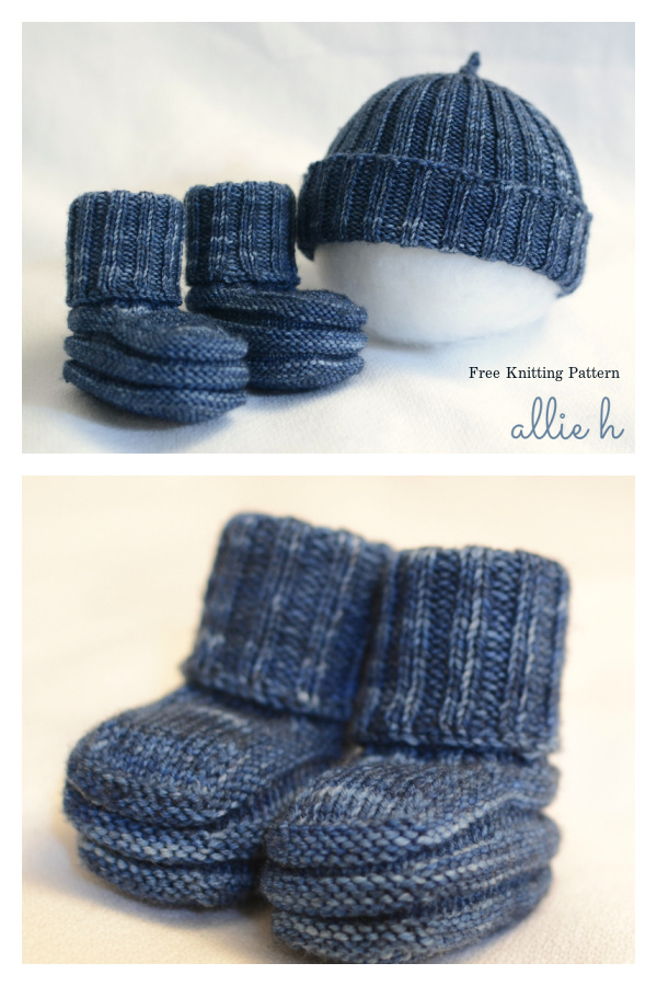 Stay-On Baby Booties Free Knitting Pattern