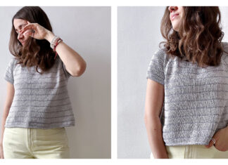 Cropped Cardamon Tee Knitting Pattern (XS – 3XL) Cropped Cardamon Tee Knitting Pattern