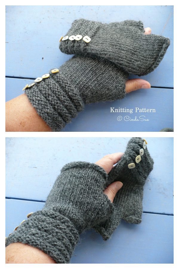 One Skein Welted Fingerless Gloves Knitting Pattern