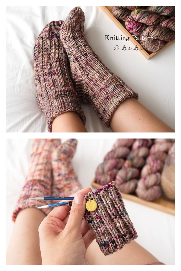 Ribbed Sunday Socks Knitting Pattern