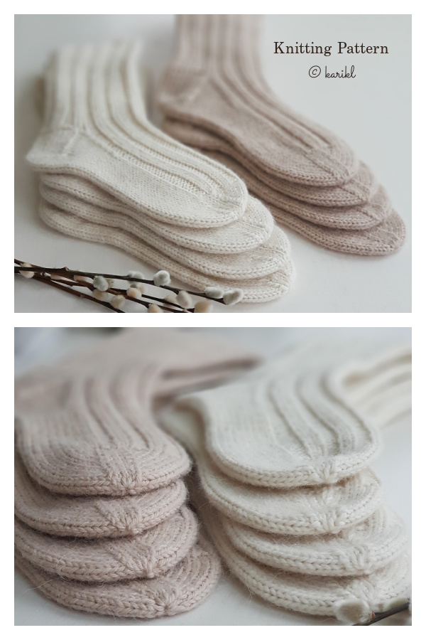 Ribbed Sunday Socks Knitting Pattern